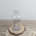 21cm Bubble Ribbed Flower Glass Vases